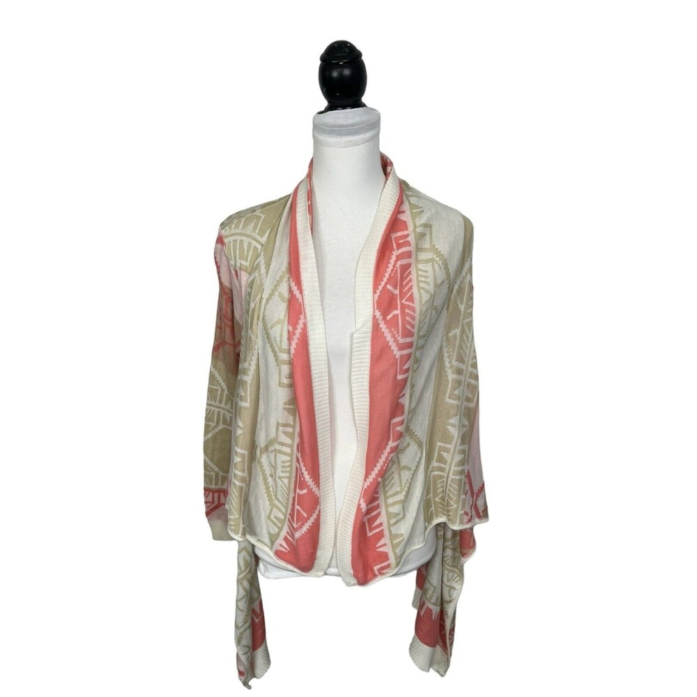 Say What? Cardigan Sweater Plus Size 3X Knit Open Front Long Points Asymmetrical
